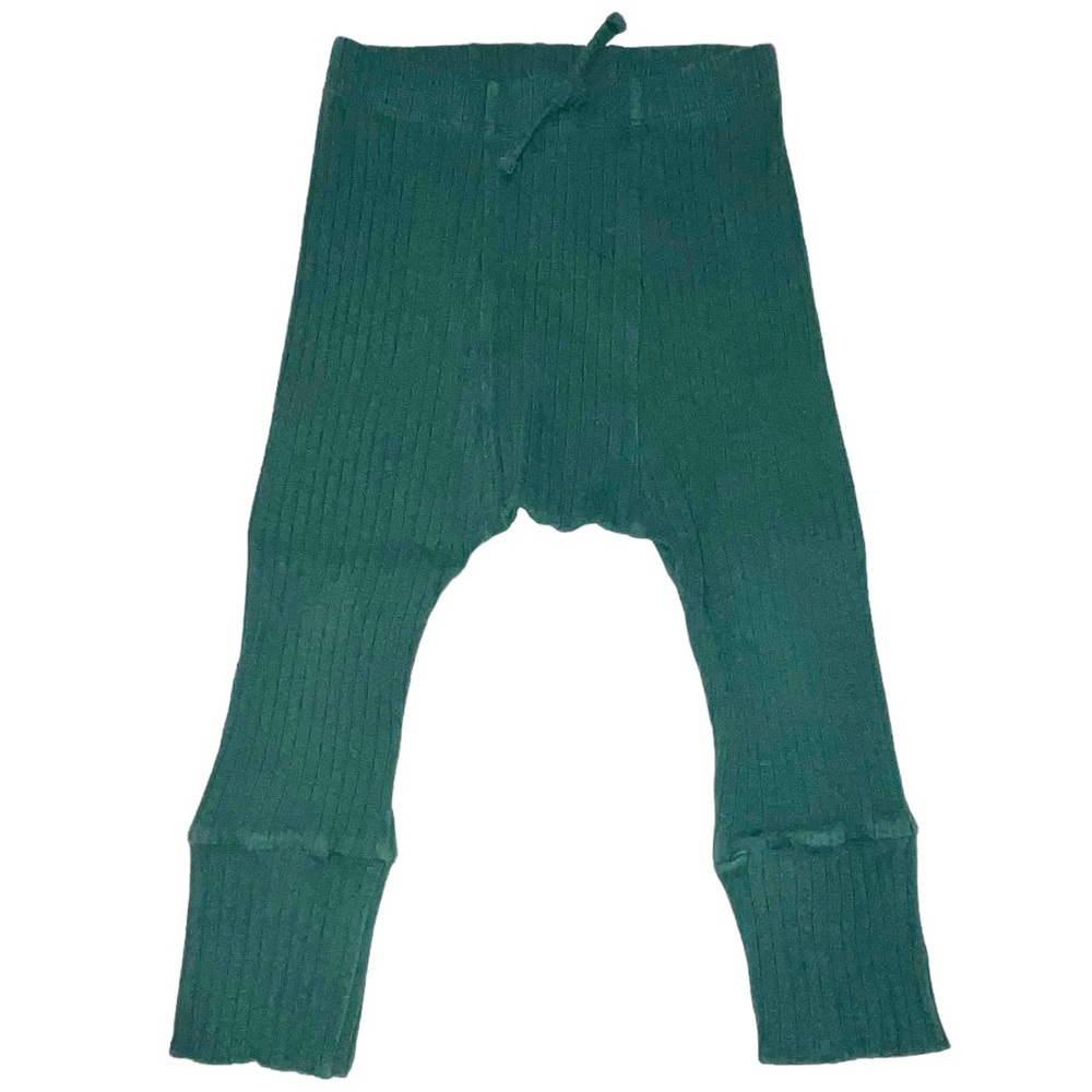 Kate Quinn | Panda Pants | Silver Pine | Organic Cotton Stretchy Rib | Size 2T